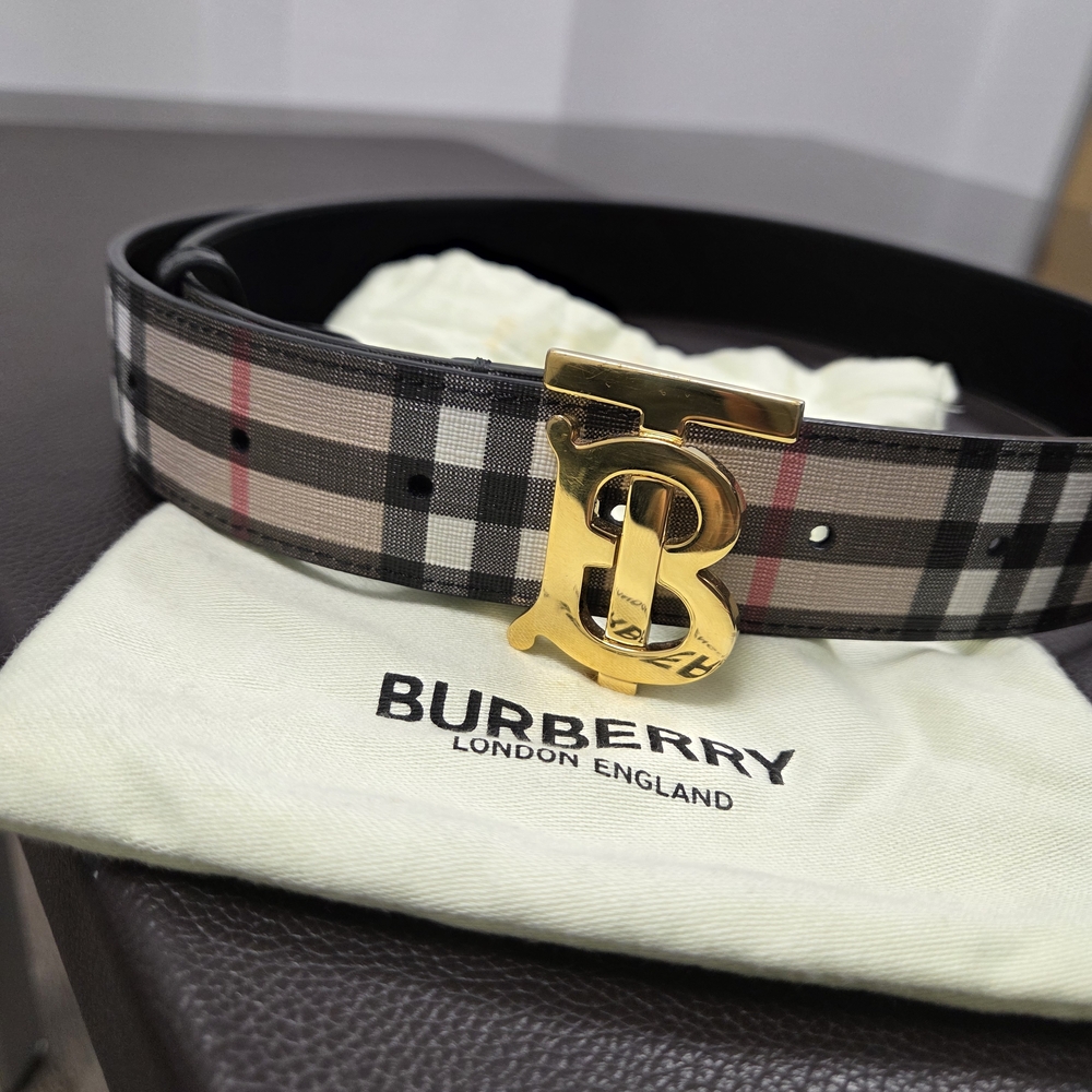 Burberry Vintage Check TB Belt Size S - Picture 2 of 7